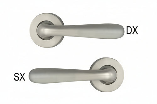 Mezza Maniglia Karol Serie 9561 In Zama Finitura Ottone Cromo Satinato- - Dx - 4 Pezzi Cottali