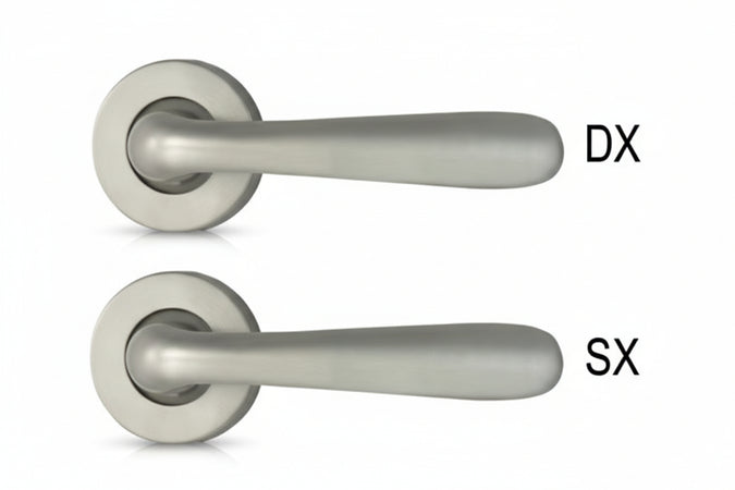 Mezza Maniglia Karol Serie 9561 In Zama Finitura Ottone Cromo Satinato- - Sx - 4 Pezzi Cottali