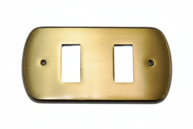 Coprinterruttori Cristina 2 Posti In Ottone Bronzato- - In Ottone Bronzato - 2 Pezzi