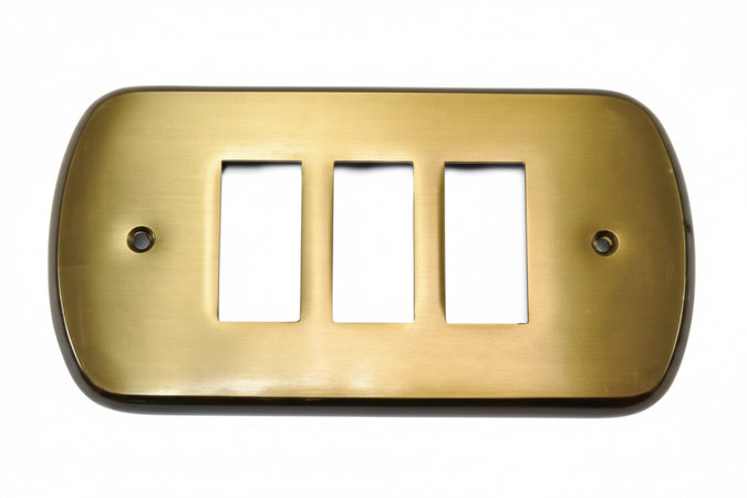 Coprinterruttori Cristina 3 Posti In Ottone Bronzato- - In Ottone Bronzato - 2 Pezzi