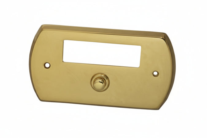 Campanello Ovale Con Pulsante In Ottone