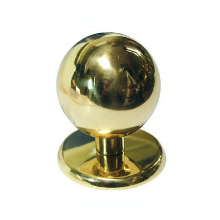 Pomolo A Sfera Per Portoncino In Ottone Lucido Ø Mm.70