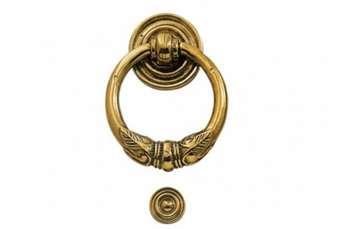 Battente Impero In Ottone Lucido Mm.110X125H.
