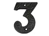 Numero Civico 3 In Ferro Nero Opaco