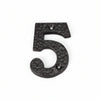 Numero Civico 5 In Ferro Nero Opaco