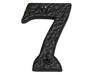 Numero Civico 7 In Ferro Nero Opaco
