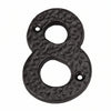 Numero Civico 8 In Ferro Nero Opaco