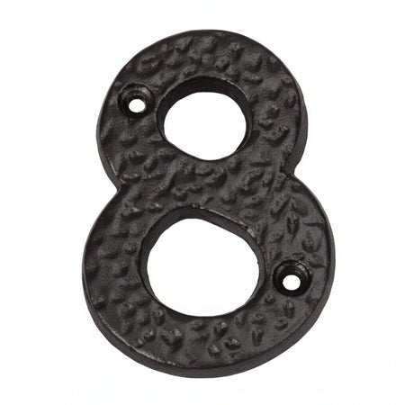 Numero Civico 8 In Ferro Nero Opaco