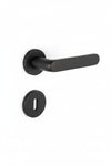 Maniglia Con Rosetta In Nylon- - Nero - 12 Pezzi