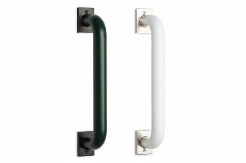 Maniglione Diritto In Nylon- - Mm.333X33X86H. - Interfori Mm.300 Colore Bianco - 4 Pezzi
