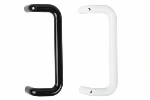 Maniglione Zancato In Nylon- - Mm.333X146X84H. - Interfori Mm.300 Col. Bianco - 2 Pezzi