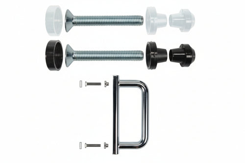 Fissaggio Singolo Per Legno-Alluminio- - Mm.300/350 In Nylon Colore Nero - 2 Pezzi