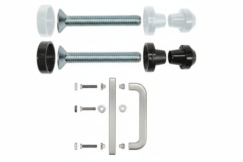 Fissaggio Singolo Per Legno-Alluminio- - Mm.300/350 In Nylon Colore Bianco - 2 Pezzi