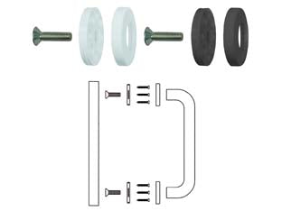 Rosone Di Fissaggio Singolo Per Maniglioni In Nylon- - Ø Mm.70 In Nylon Per Maniglione Colore Bianco - 4 Pezzi