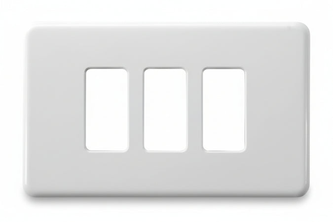 Coprinterruttori 3 Posti In Nylon- - Bianco Art.0800.03 - 2 Pezzi Minumet