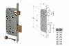 Serratura A Bussola Da Infilare Bordo Quadro Bronzato Mm.40 Bordo Acciaio Bronzato (B.00592.40.02) Agb