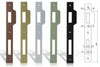 Contropiastra Con Aletta Per Serratura Patent A Bussola Bordo Quadro- - Acciaio Ottonato (B.00590.05.03) - 5 Pezzi Agb