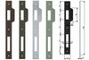 Contropiastra Con Aletta Per Serratura Patent A Bussola Bordo Quadro- - Acciaio Nichelato (B.00590.05.06) - 5 Pezzi Agb