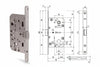 Serratura Mediana Evolution Foro Cil. Solo Scr. Nylon B. T.Do Cr. Op. Mm.50 Bordo Cromato Opaco (1103.50.34) Agb