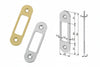 Incontro Easy-Matic Regolabile Bordo Tondo Ottonato- - Ottonato Verniciato (B01402.90.03) - 5 Pezzi Agb