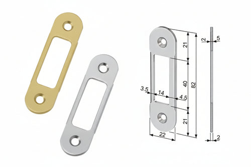 Incontro Easy-Matic Regolabile Bordo Tondo Ottonato- - Ottonato Verniciato (B01402.90.03) - 5 Pezzi Agb