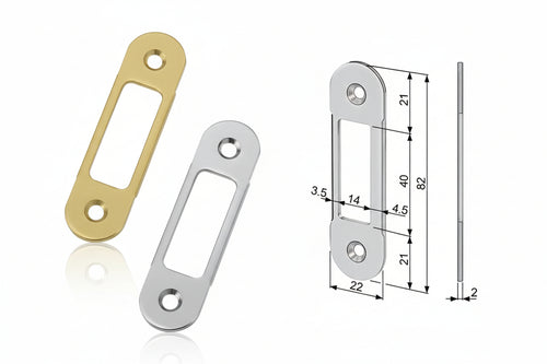 Incontro Easy-Matic Regolabile Bordo Tondo Ottonato- - Cromato Opaco (B01402.90.03) - 5 Pezzi Agb