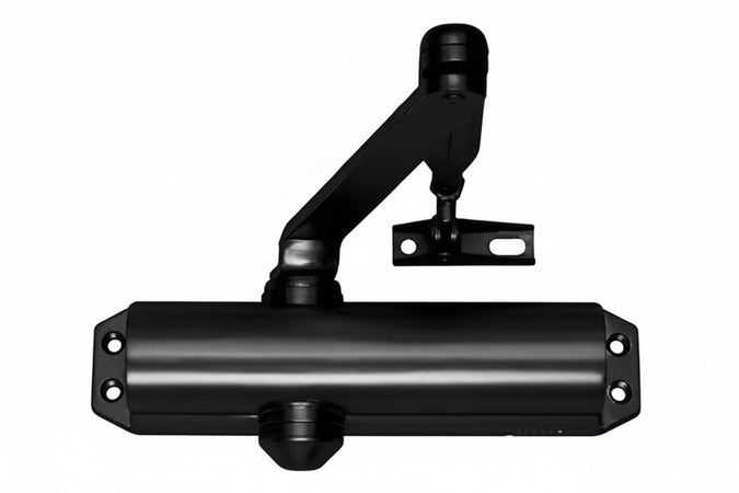 Chiudiporta Aerei Serie Dc120 Con Arresto, Nero Mm.220X47X52H. (Dc12019005) Assa Abloy