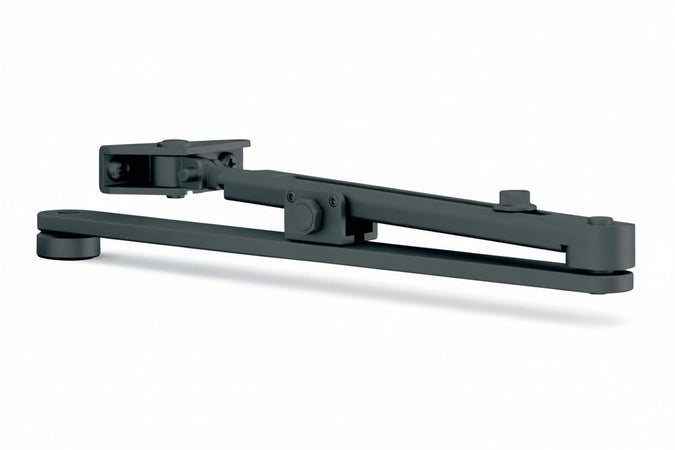 Braccio Standard Nero Per Chiudiporta Dc140/Dc120 Con Fermo, Nero Ral9005 (Dcl1419005) Assa Abloy