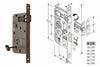 Serratura A Bussola Da Infilare Bordo Quadro Bronzato Mm.45 Bordo Acciaio Bronzato Bonaiti