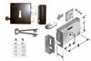 Serratura Da Applicare Per Cantine 175- - Entrata Mm.60, Lunghezza Mm.120 Dx - 2 Pezzi Bonaiti