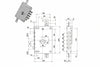 Serratura Triplice Applicare Con Scrocco Cil. Eur. Blindate 50128 Mm.63, Interasse Catenacci Mm.28 Cipierre