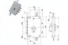 Serratura Triplice Applicare Con Scrocco Cil. Eur. Blindate 50137 Mm.63, Interasse Catenacci Mm.37 Cipierre