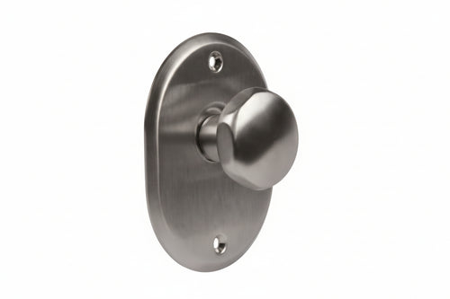 Mostrina Ovale Con Pomolo In Ottone Cromo Satinato 331/35 Mm.70X90H. Sp. Mm.4 Pomolo Mm.35 Cipierre