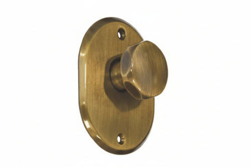 Mostrina Ovale Con Pomolo In Ottone Brunito 331/35 Mm.70X90H. Sp. Mm.4 Pomolo Mm.35 Cipierre