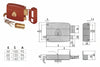 Serratura Portoncino Catenaccio E Scrocco Doppio Cilindro Fisso 50121 Mm.60 Dx (50121601) Cisa