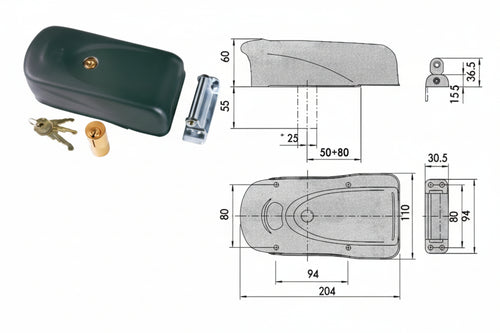 Elettroserratura Per Porte In Ferro 1A721 (1A721.00.0) Cisa