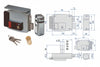 Elettroserratura Per Cancelli Tetto E Pulsante Interno 2 Mandate 11771 Mm.60 Dx (11771601) Cisa