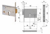 Elettroserratura Da Infilare Per Fasce Mm.82 H 14010 Mm.60 Dx (14010601) Cisa