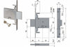 Serratura Triplice Da Infilare Doppia Mappa 57016 Mm.70 Con 2 Chiavi (57016700) Cisa