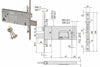 Serratura Triplice Da Infilare Per Fasce Doppia Mappa Mm.78 H 57357 Mm.90 (57357900) Cisa