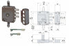 Serratura Triplice Applicare C/Scrocco Doppia Mappa 57167 (Ex 57165) Mm.64 Dx (57167601) Cisa