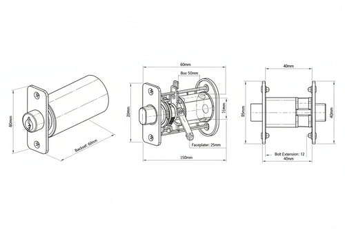 Serratura Da Infilare Per Porte Tagliafuoco 43020 Mm.65 (43020650) Cisa