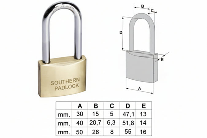 Lucchetto Locking Line Arco Lungo 20011- - Mm.30 (Art.20011300) - 12 Pezzi Cisa