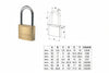 Lucchetto In Ottone Arco Lungo Lunghissimo 22011 Mm.50 (Art.22011500) Cisa