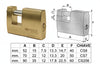 Lucchetto Logo Rettangolare In Ottone 21610 Mm.70 (Art.21610700) Cisa