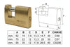 Lucchetto Logo Rettangolare In Ottone 21610 Mm.90 (Art.21610900) Cisa