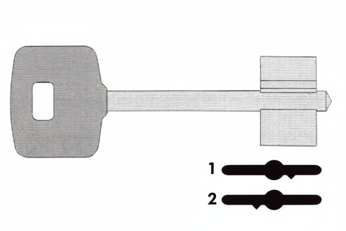 Chiavi Doppia Mappa 00101- - 00101002 Sx (Tipo Silca Cscp) - 5 Pezzi Cisa