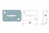 Bocchetta In Acciaio Zincato Doppia Mappa 06124 02- - Mm.46X30, Spessore Mm.2 (06124020) - 6 Pezzi Cisa