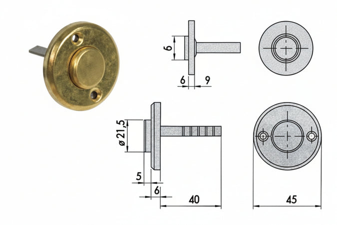 Pulsanti Per Elettroserrature 06110 00 0 (06110000) Cisa