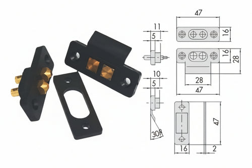 Coppia Contatti Elettrici A Pressione 06510- - (06510000) - 6 Pezzi Cisa